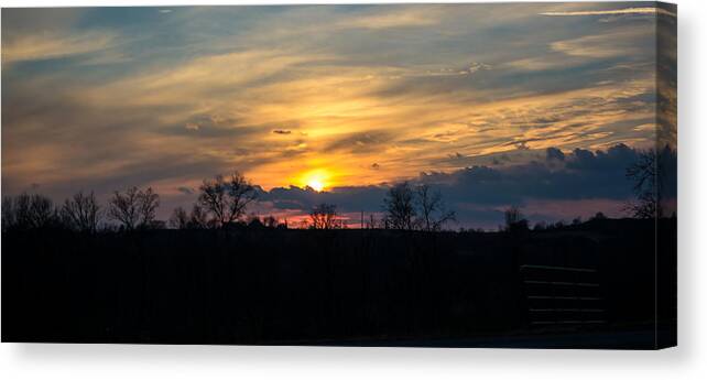Jan Holden Canvas Print featuring the photograph Sunset March 14th by Holden The Moment