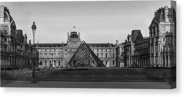 Louvre Canvas Print featuring the photograph The Full Louvre Denise Dube by Denise Dube