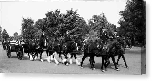 The Old Guard Canvas Print featuring the photograph The Old Guard Caisson by Greg and Chrystal Mimbs
