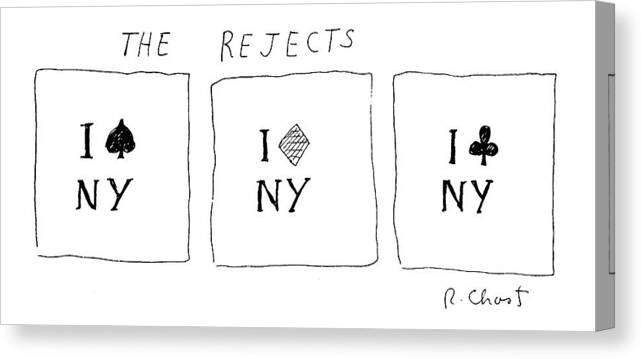 Cards Playing Deck Of Suit Gambling Regional
The Rejects. Spade Canvas Print featuring the drawing The Rejects by Roz Chast