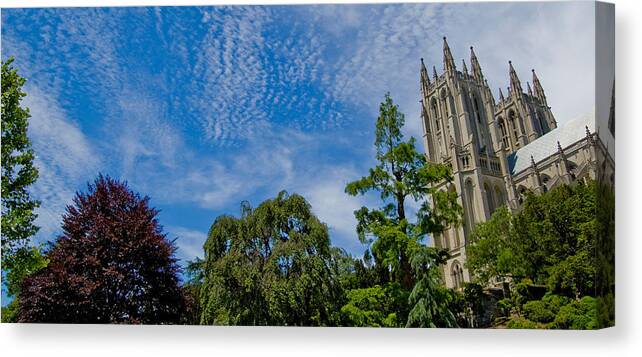 Washington National Cathedral Canvas Print featuring the photograph Washington National Cathedral by Michael Donahue