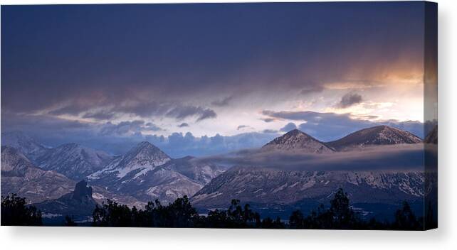 Eric Rundle Canvas Print featuring the photograph West Elk Mountains First Light by Eric Rundle