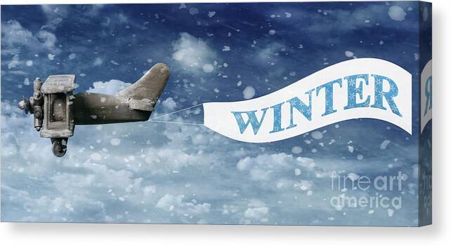 Winter Canvas Print featuring the photograph Winter Banner by Amanda Elwell