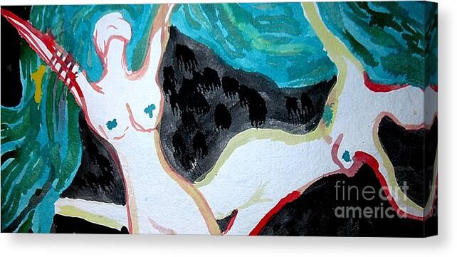 Woman Canvas Print featuring the painting Dancing by Amy Sorrell