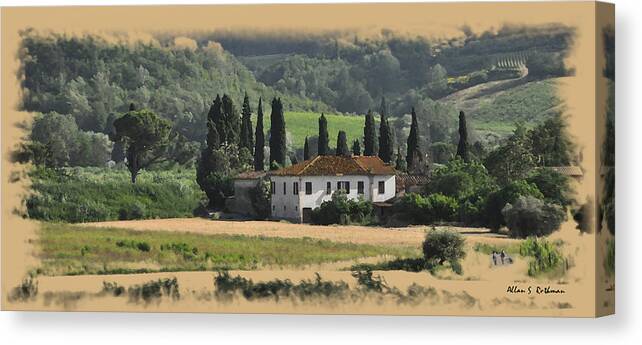 Villa Canvas Print featuring the photograph Italian Countryside by Allan Rothman