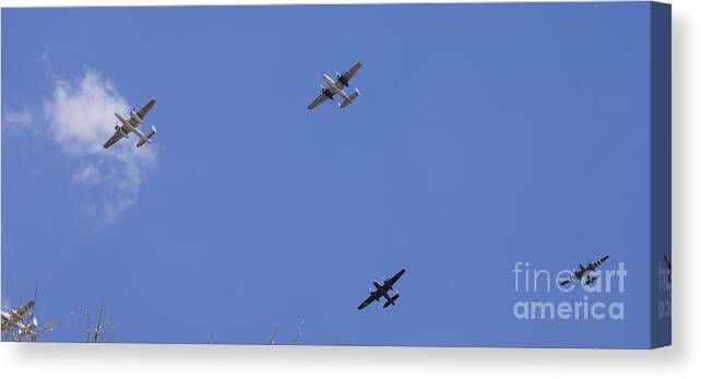 B25 Canvas Print featuring the photograph Out of the Past by Robert E Alter Reflections of Infinity