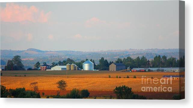 Sunset Canvas Print featuring the photograph The Countryside by Davandra Cribbie