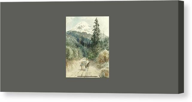 August LÖhr (german Canvas Print featuring the painting A view of Popocatepetl by MotionAge Designs
