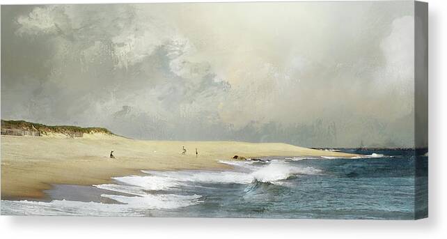 Island Canvas Print featuring the photograph Plum Island Sky by Karen Lynch