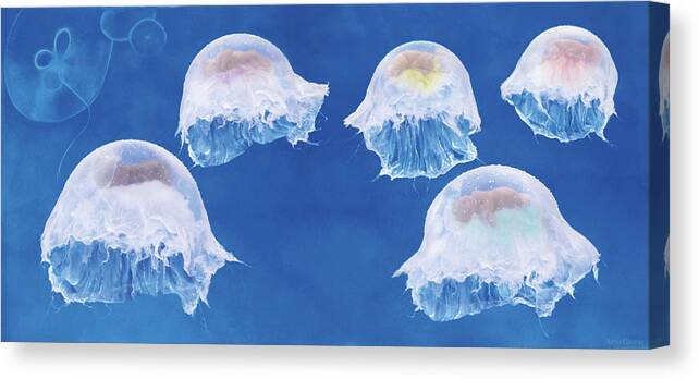 Under The Sea Canvas Print featuring the photograph The Jellyfish Nursery #1 by Anne Geddes