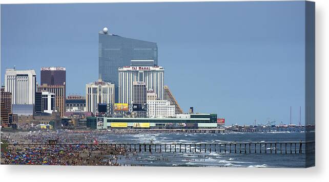 Seashore Canvas Print featuring the photograph Atlantic City July 3 2015 by Paul Ross
