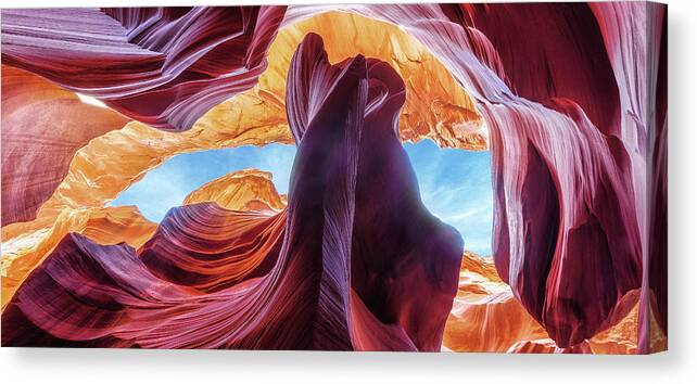  Canvas Print featuring the photograph Canyon by Alex Mironyuk