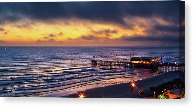 Beach Canvas Print featuring the photograph Early Morning In Daytona Beach by Christopher Holmes