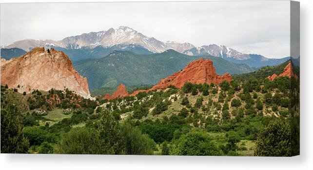 Colorado Canvas Print featuring the photograph Garden of the Gods Back Range by Marilyn Hunt