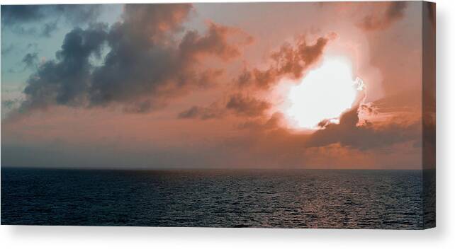 Sunset Canvas Print featuring the photograph Great ball of sun by Charles McCleanon