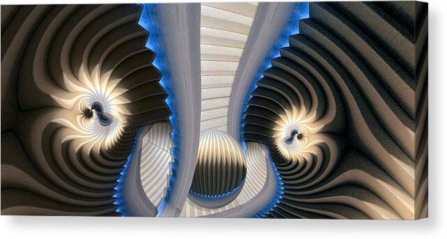 Abstract Canvas Print featuring the digital art Grooved by Ronald Bissett