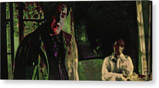 Expressive Canvas Print featuring the photograph My Version of the Movie 3 by Lenore Senior