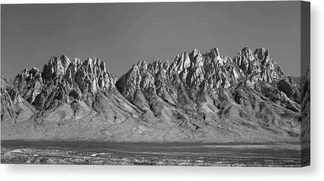 Panorama Canvas Print featuring the photograph 214878-Organ Mountains Panorama   by Ed Cooper Photography
