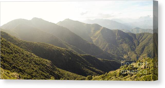 Natural Canvas Print featuring the photograph spanish mountain range, Malaga, Andalusia, by Perry Van Munster