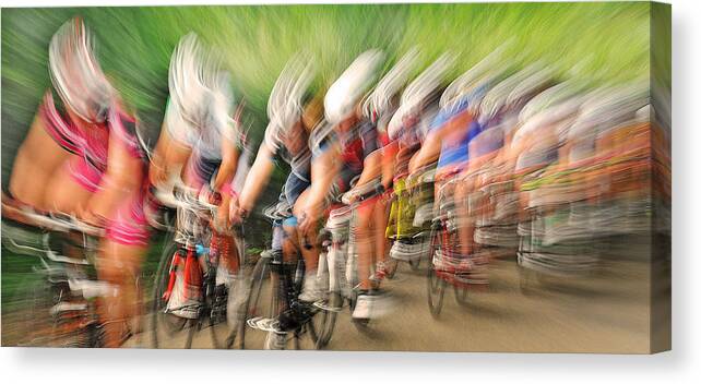 Cycling Canvas Print featuring the photograph Speedwaves by Lou Urlings