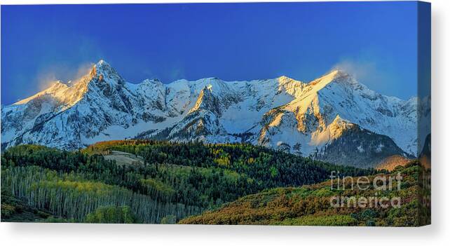 Colorado Canvas Print featuring the photograph Sunrise On The Dallas Divide by Doug Sturgess