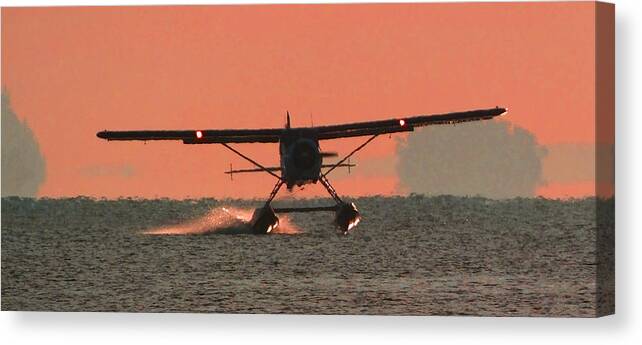 Aviation Canvas Print featuring the photograph Touchdown by Mark Alan Perry