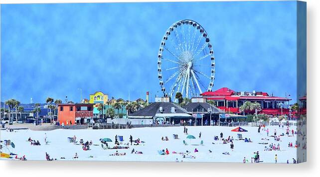 Beach Canvas Print featuring the photograph Vacation by Kathy Bassett