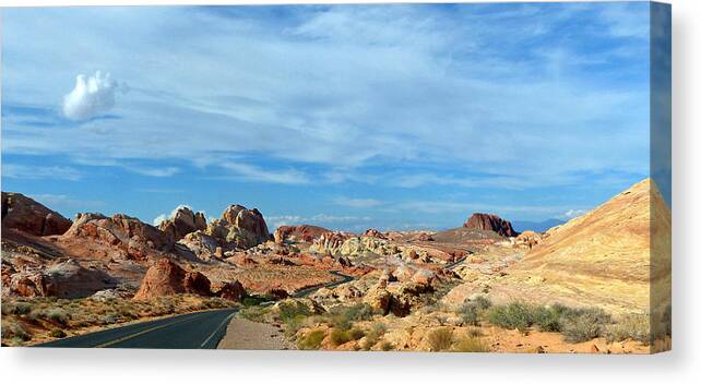 Valley Of Fire State Park Canvas Print featuring the photograph Valley of Fire SP 30 by JustJeffAz Photography