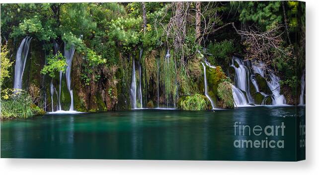 Waterfall Canvas Print featuring the photograph Waterfalls by Howard Ferrier