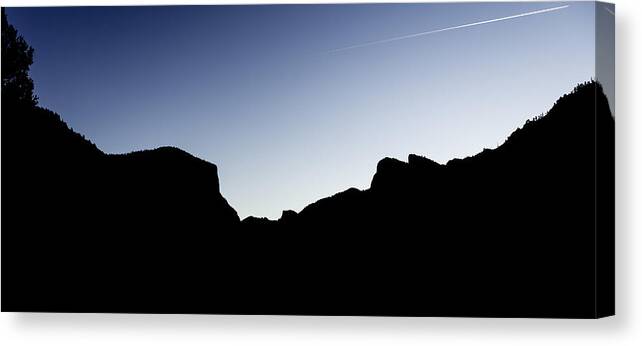 Landscape Canvas Print featuring the photograph Yosemite in Silhouette by Chris Cousins