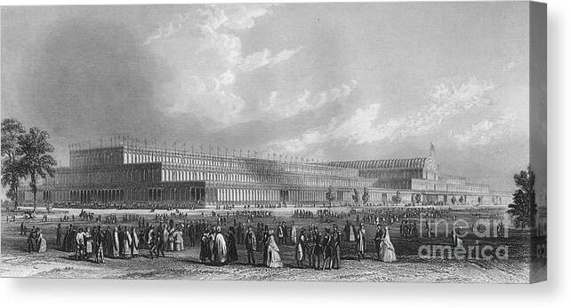 Engraving Canvas Print featuring the drawing A View Of The Great Industrial by Print Collector