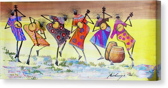 Africa Canvas Print featuring the painting B-352 by Martin Bulinya