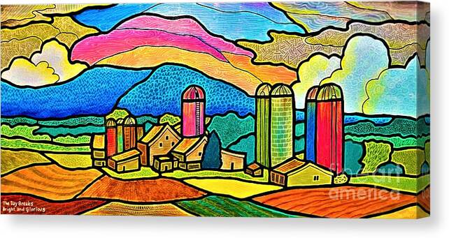 Barns Canvas Print featuring the painting Glorious Morning by Jim Harris