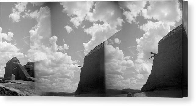 Pecos Canvas Print featuring the photograph Holga triptych 3 by Catherine Sobredo