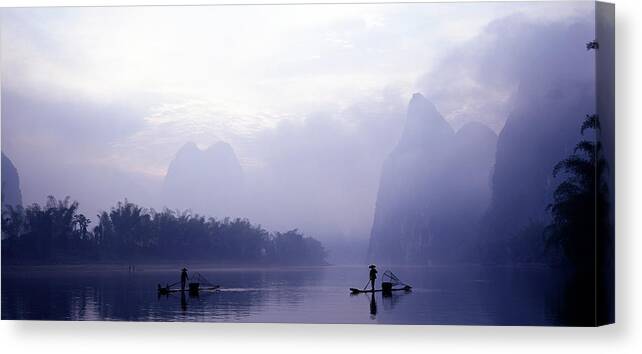 Yangshuo Canvas Print featuring the photograph Morning Fishing IIi by Jameslee999