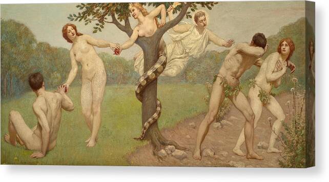 19th Century Art Canvas Print featuring the painting The Fall by Kenyon Cox