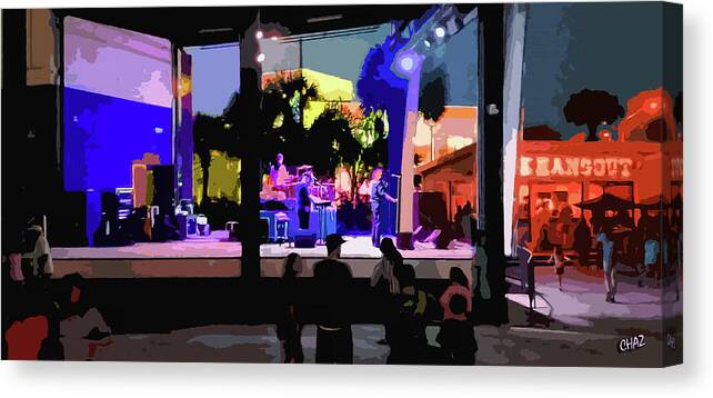 Rock Canvas Print featuring the painting Bandstand by CHAZ Daugherty