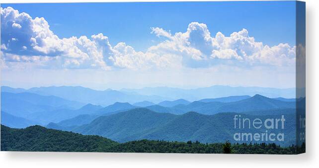Asheville Canvas Print featuring the photograph Blue Ridge Mountains by Jennifer Ludlum