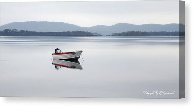 Wallis Lakes Forster Canvas Print featuring the digital art Calm Wallis Lakes Forster 01 by Kevin Chippindall