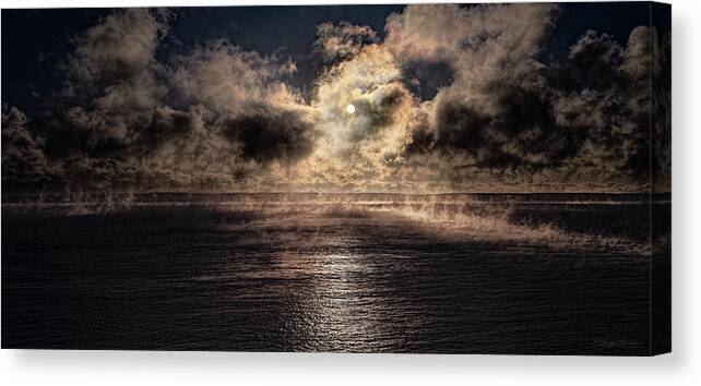 Awesome Sea Smoke Canvas Print featuring the photograph Captivating Sea Smoke by Marty Saccone