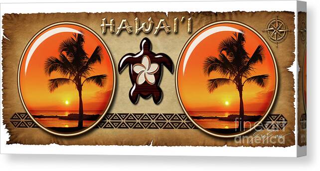 Hawaiian Coffee Mug Design Canvas Print featuring the photograph Ko Olina Lagoon Vog Sunset Hawaiian Style Coffee Mug Design by Aloha Art