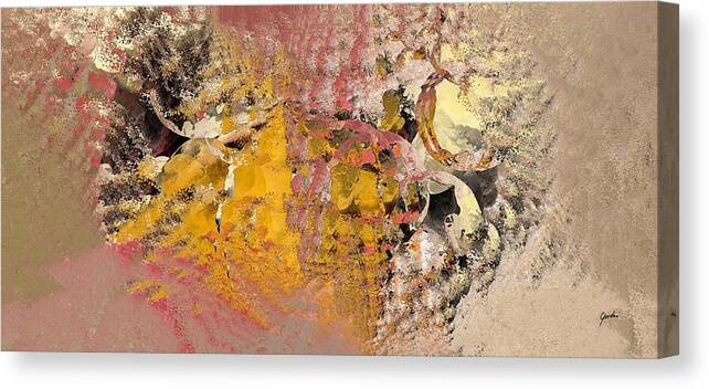 Brown Canvas Print featuring the painting Large Boho Color Tones Modern Abstract Painting by iAbstractArt