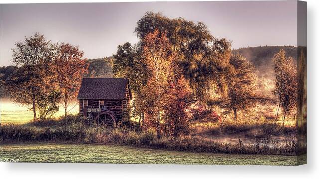 Architecture Canvas Print featuring the photograph Mill In the Meadow by Richard Bean