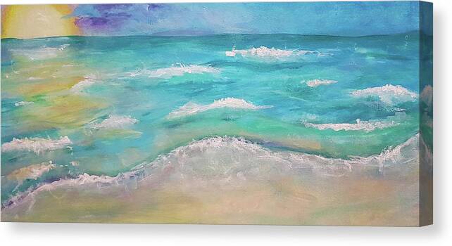 Realism Canvas Print featuring the painting Ocean View v1 by Rose Lewis