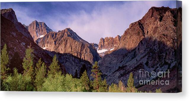 Dave Welling Canvas Print featuring the photograph Panoramic View Middle Palisades Glacier Eastern Sierra by Dave Welling