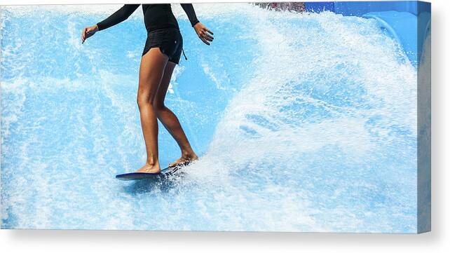 Surf Canvas Print featuring the photograph Pool Surf by Josu Ozkaritz