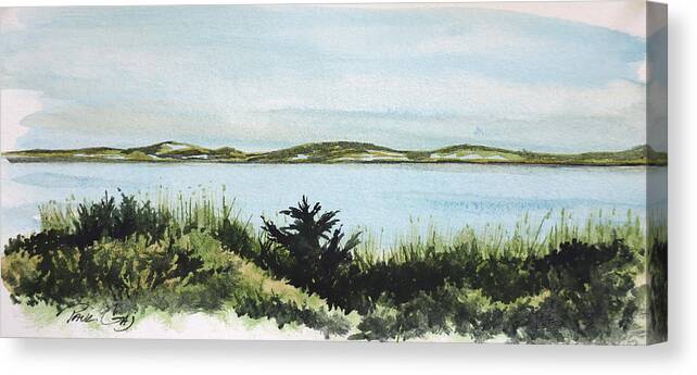 Provincetown Canvas Print featuring the painting Province Lands From Route Six by Paul Gaj
