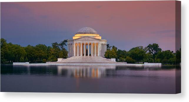 Thomas Jefferson Memorial Canvas Print featuring the photograph Thomas Jefferson Memorial by Peter Boehringer