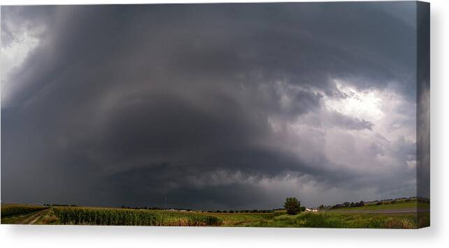 Nebraskasc Canvas Print featuring the photograph When there is Thunder 006 by Dale Kaminski