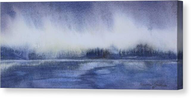 Canadian Landscape Canvas Print featuring the painting Blue Lagoon by Heather Gallup